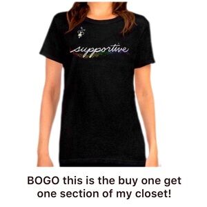 BOGO.   Black “Bee Supportive” Graphic T Large